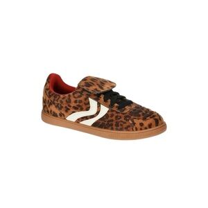 MADDEN NYC Leopard Print Foldover Sneakers with Velcro Strap 8 NWT
